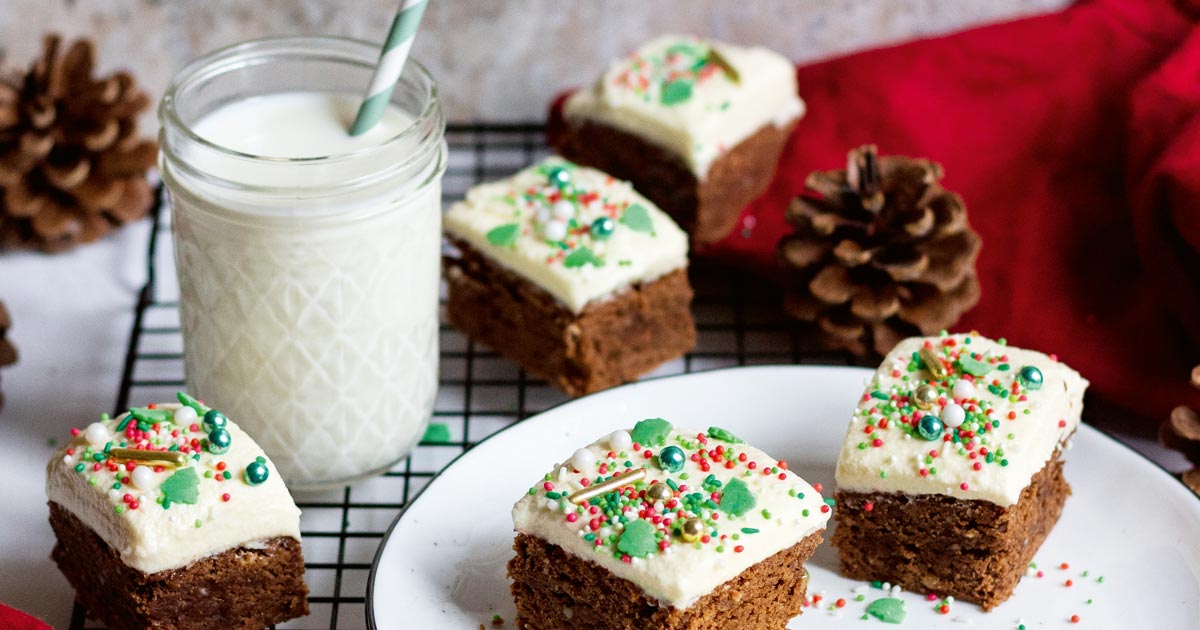 Lebkuchen-Brownies mit Frosting - Zimbapark