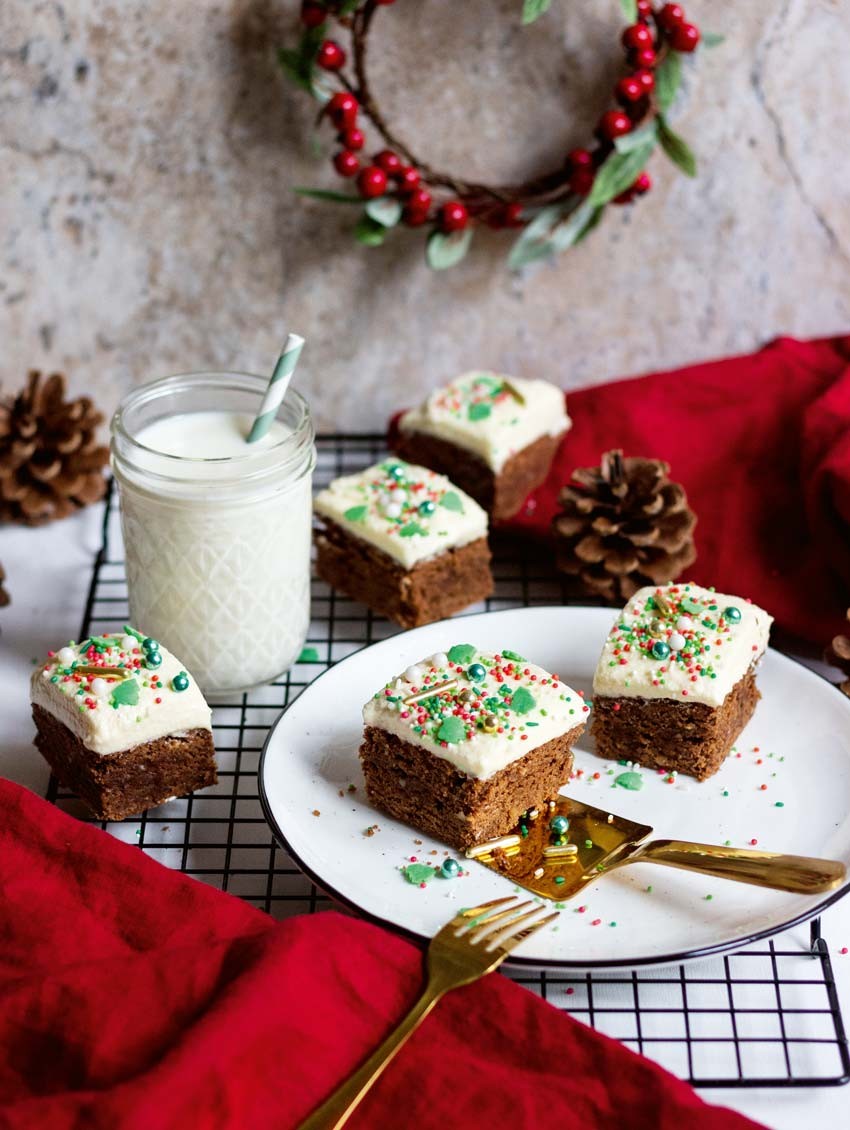 Lebkuchen-Brownies mit Frosting - Zimbapark